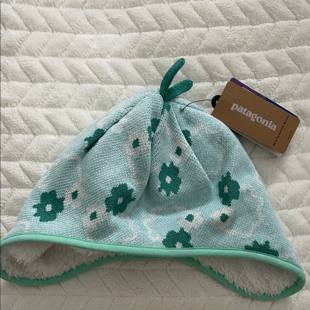 Patagonia Kids' Mint Green Floral Hat